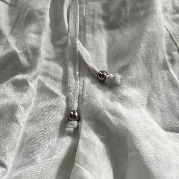 KARL LAGERFELD PARIS Linen Straight Leg Drawstring Joggers - Picture 8 of 12